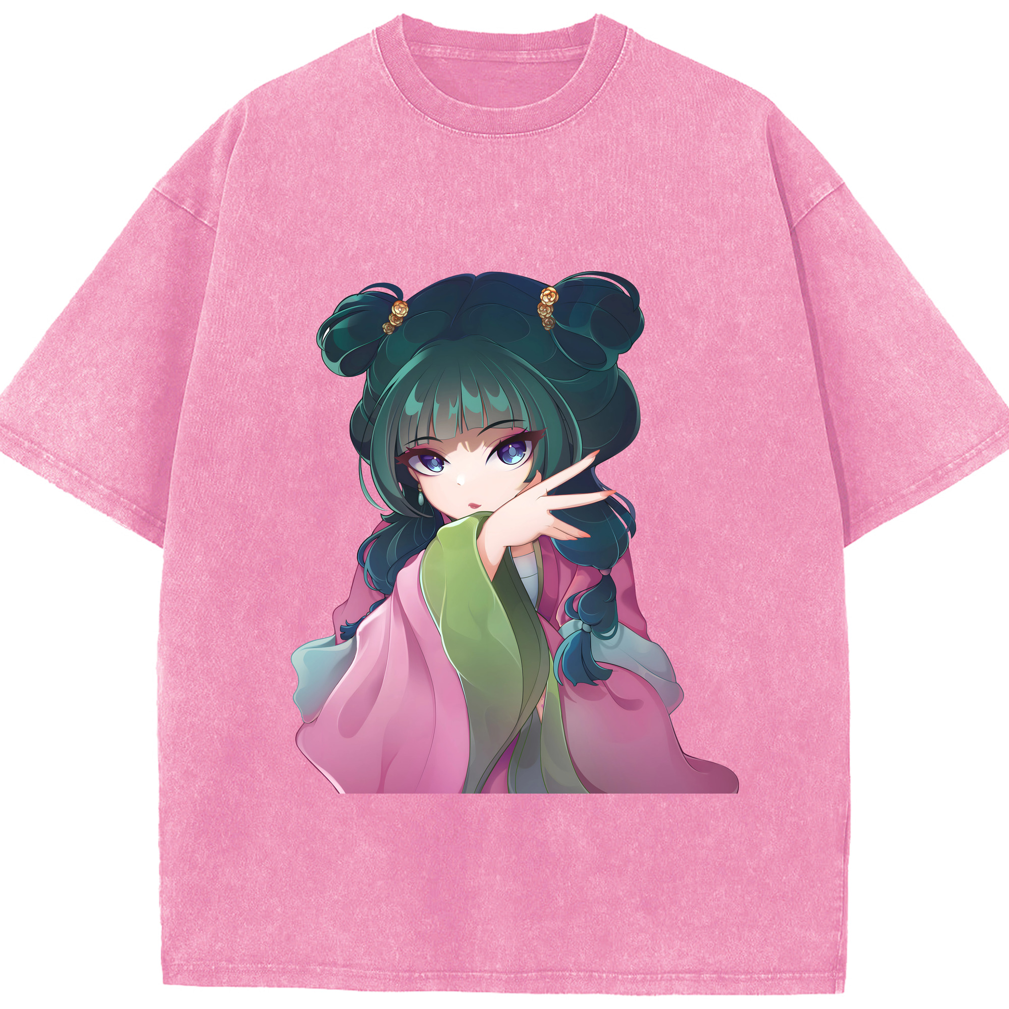 （画像用） 薬屋のひとりごと The Apothecary Diaries 綿100% ヴィンテージ風 半袖Tシャツ（フロントプリント）
